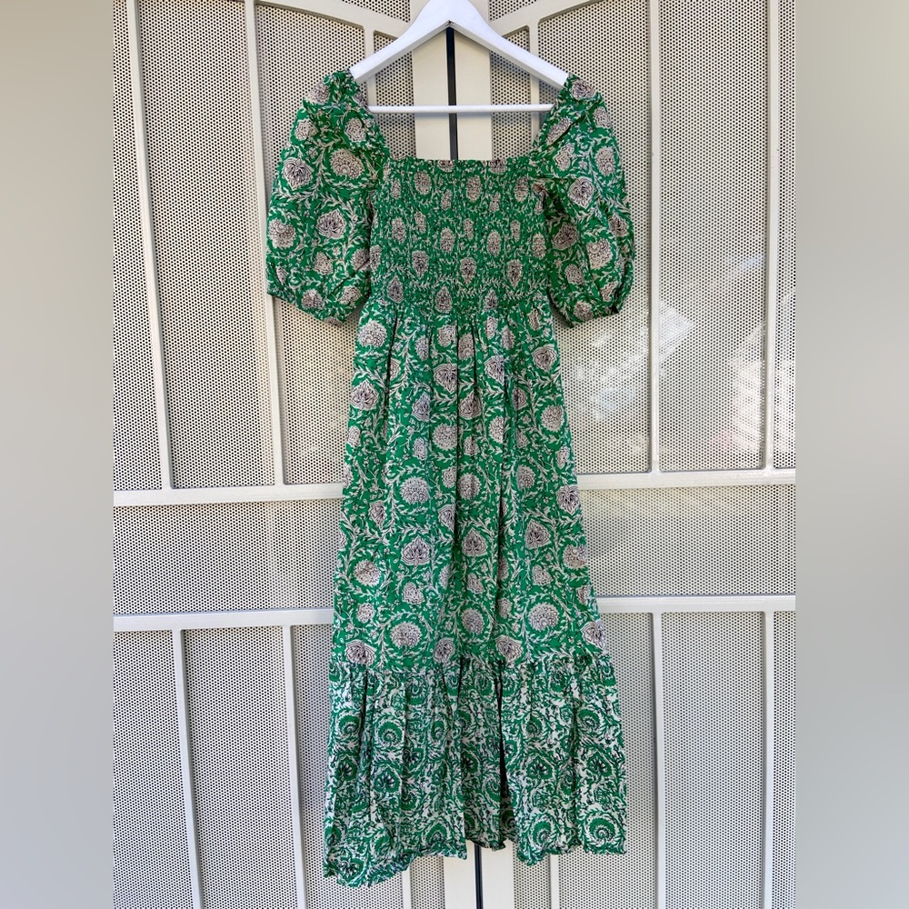 House of Harlow 1960 Green Pattern Dress